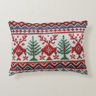 Coussins Décoratifs Style nordique Brodé Oreiller de Noël