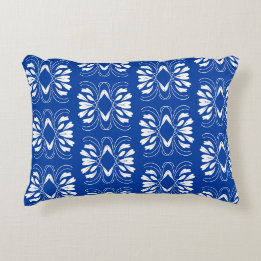 Coussins Décoratifs Style scandinave moderne Bleu Blanc Design