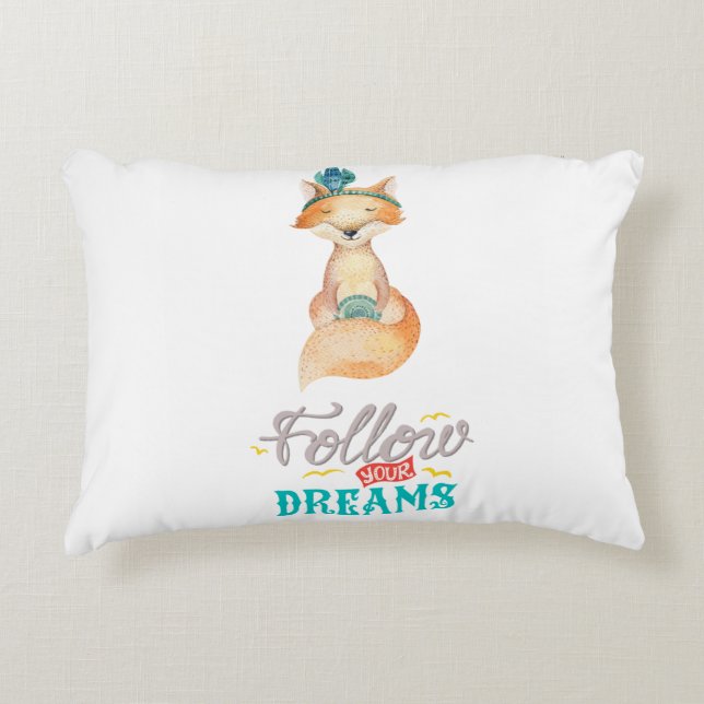 Coussins Décoratifs Suivez vos rêves Fox (Devant)