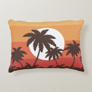 Coussins Décoratifs Sunset Tropical Palm Beach Vintage