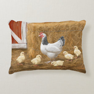 Coussins Décoratifs Sussex Chicken Mama Hen et Chicks