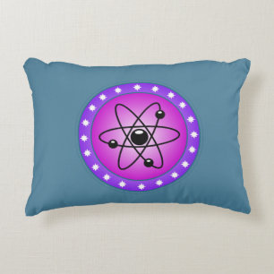 Coussins Décoratifs Symbole atomique sur un arrière - plan rose