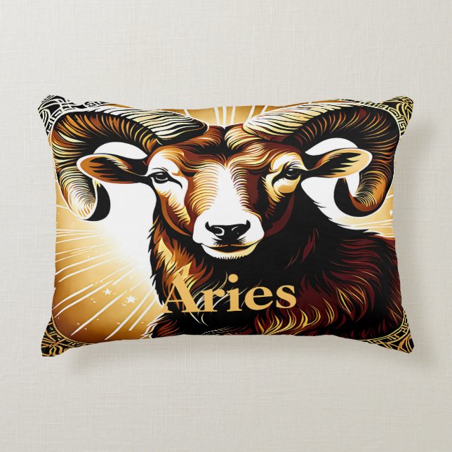Coussins Décoratifs Symbole d'Aries du zodiaque (Devant)