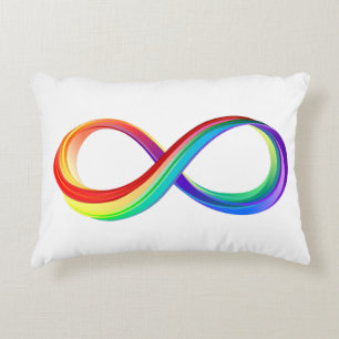 Coussins Décoratifs Symbole d'infinité arc-en-ciel stratifié