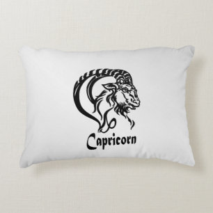 Coussins Décoratifs Symbole et symbole de Capricorne Zodiac Argent