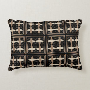 Coussins Décoratifs Tan sur noir