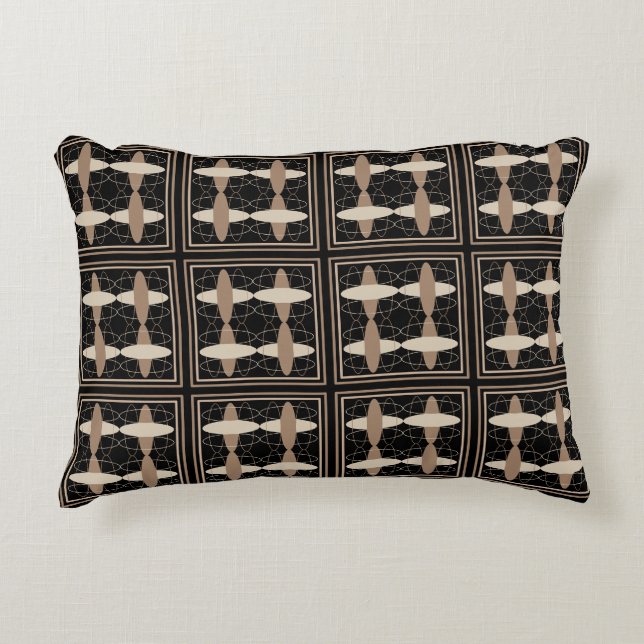 Coussins Décoratifs Tan sur noir (Devant)