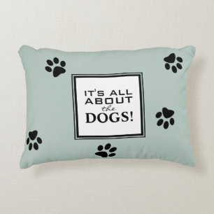 Coussins Décoratifs Taperie de patte de chien mignonne pour l'amoureux