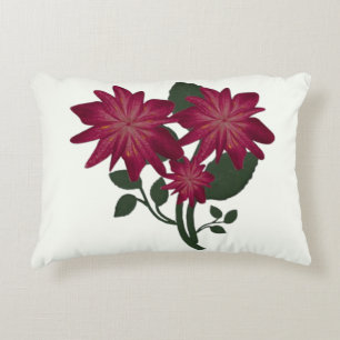 Coussins Décoratifs Tapis à motif floral rose profond