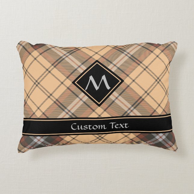 Coussins Décoratifs Tartan beige et Brown (Devant)
