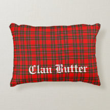 Tartan du beurre de clan et texte personnalisé