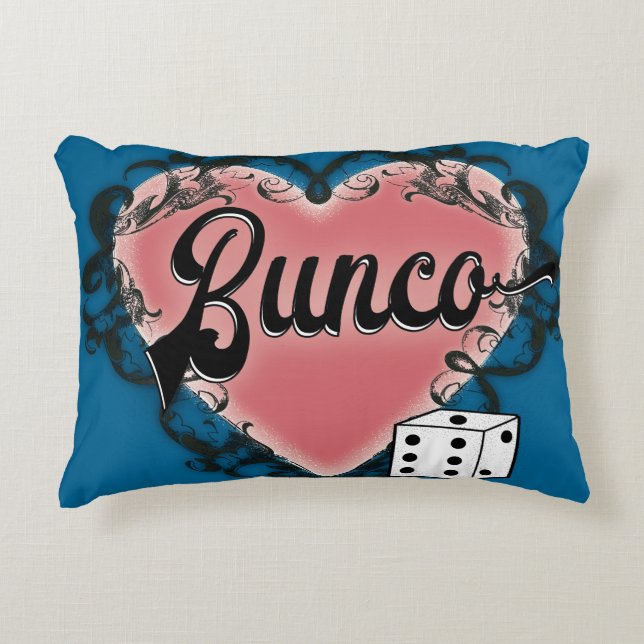 Coussins Décoratifs tatouage de coeur de bunco (Devant)