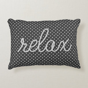 Coussins Décoratifs Texte Relax sur points de broderie