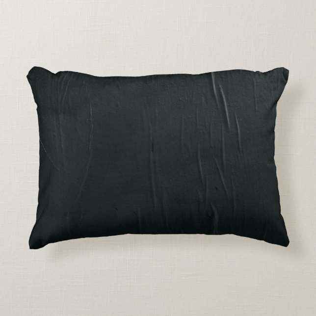 Coussins Décoratifs textile noir avec fil blanc (Devant)