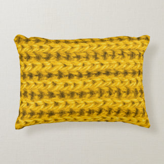 Coussins Décoratifs Texture de laine jaune vif