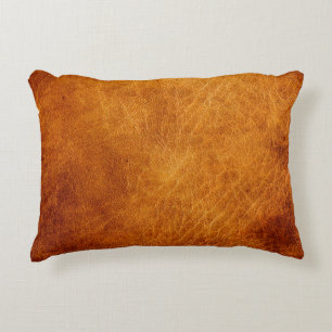 Coussins Décoratifs texture en cuir Brown