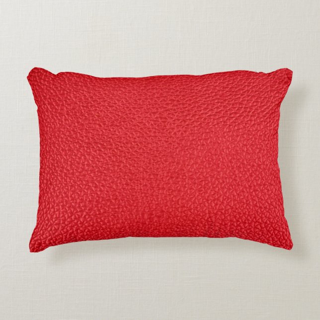 Coussins Décoratifs Texture en cuir rouge (Devant)