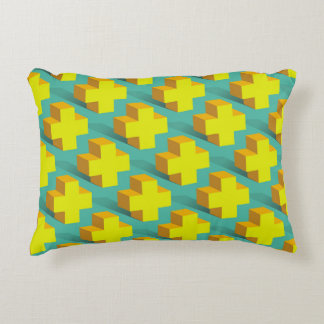 Coussins Décoratifs texture géométrique Abstraite des croix jaunes sur