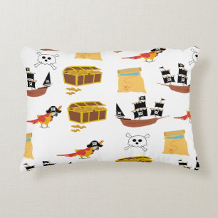 Coussins Décoratifs Thème de motif de coffre au trésor de bateau pirat