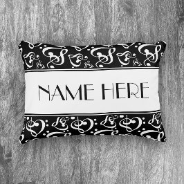 Coussins Décoratifs Thème Musique Motif Noir Et Blanc