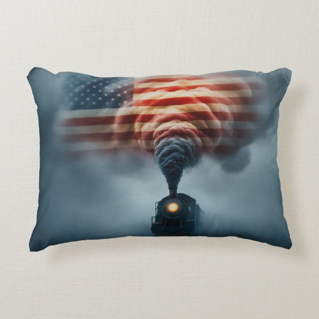 Coussins Décoratifs Throw Pillow-All Aboard the Freedom Train (Devant)