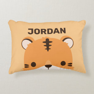 Coussins Décoratifs Tigre mignon avec nom personnalisé