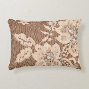 Coussins Décoratifs Tissu dentelle texture. dentelle sur clou arrière 