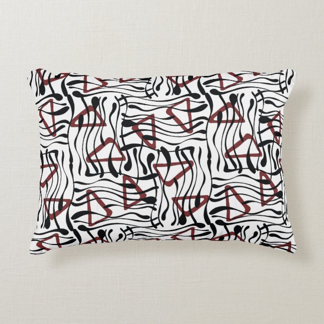 Coussins Décoratifs Tissu géométrique : Design Motif artistique. (Devant)