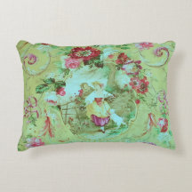 Toile victorienne antique Rococo Style Sage Green