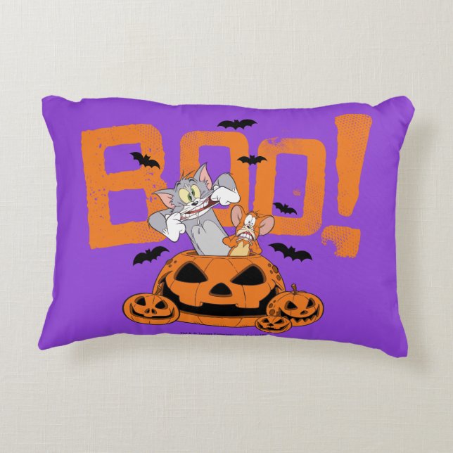 Coussins Décoratifs Tom & Jerry | Happy Halloween Boo (Dos)
