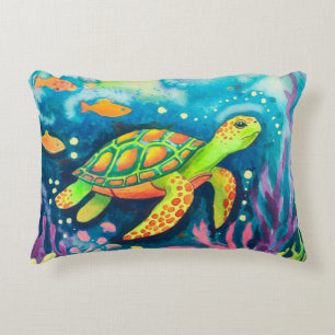 Coussins Décoratifs Tortue à peinture