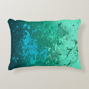 Coussins Décoratifs Tourbillon de menthe Art abstrait par éclaboussure
