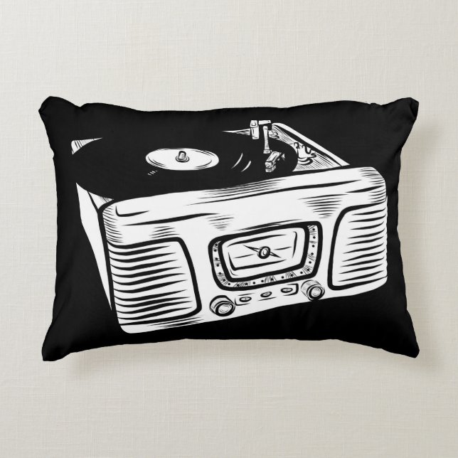 Coussins Décoratifs Tourne-disque vintage (Devant)