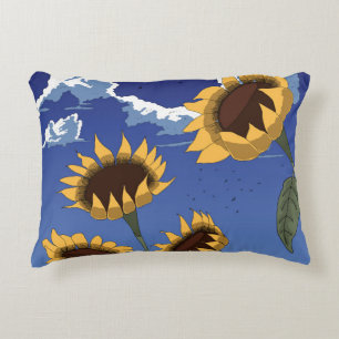 Coussins Décoratifs Tournesols en été