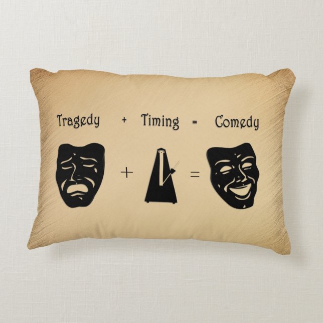 Coussins Décoratifs Tragédie + Timing Equals Comédie Théâtre (Dos)