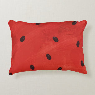 Coussins Décoratifs Tranche de pastèque géante à l'aquarelle mignonne