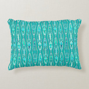 Coussins Décoratifs Tribal Batik - Turquoise et Aquamarine