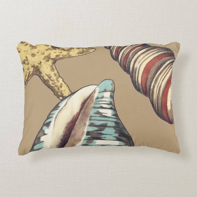 Coussins Décoratifs Trio Shell sur Khaki (Devant)