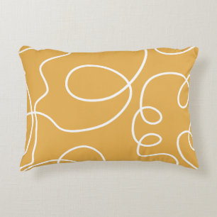 Coussins Décoratifs Trucs de pinceau Jaune moderne minimaliste