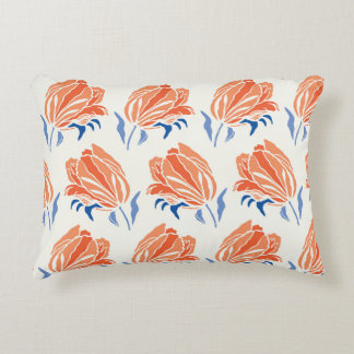Coussins Décoratifs Tulipe baroque : Linocut Vintage botanique