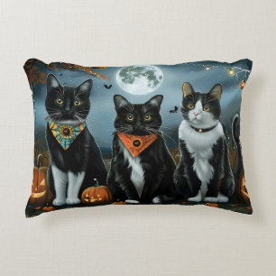 Coussins Décoratifs Tuxedo Chat Halloween Éffrayant