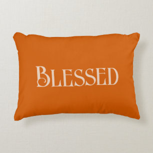 Coussins Décoratifs Typographie personnalisée "bienheureuse" sur Bambo
