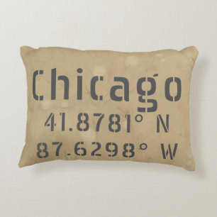 Coussins Décoratifs Uban Latitude de Chicago