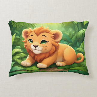 Coussins Décoratifs Un Lion orange dans la jungle