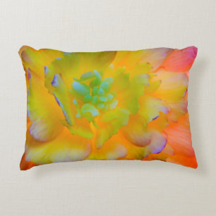 Coussins Décoratifs Une fleur de begonia lumineuse à contre-jour