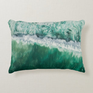 Coussins Décoratifs Vague aérienne turquoise : tir de drone