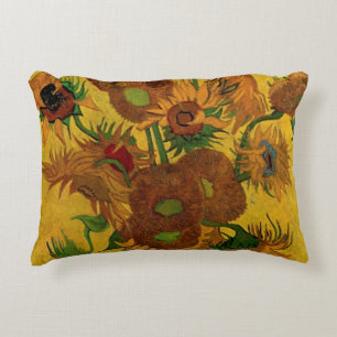 Coussins Décoratifs Vase de fleurs avec 15 tournesols Vincent van Gogh