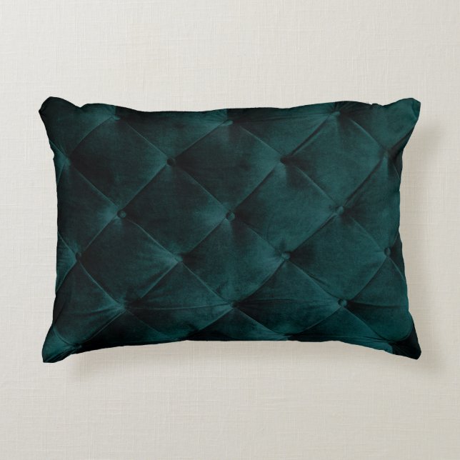 Coussins Décoratifs Velvet Green : Élégance textile malachite (Devant)