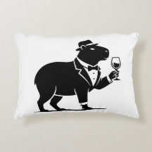 Verre à vin capybara drôle minimaliste moderne