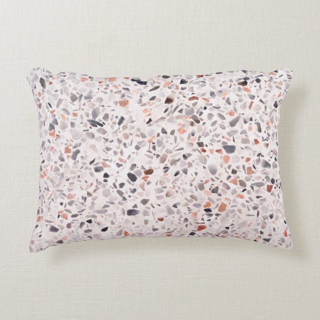 Coussins Décoratifs Vieille texture terrazzo, motif d'hamper. (Devant)